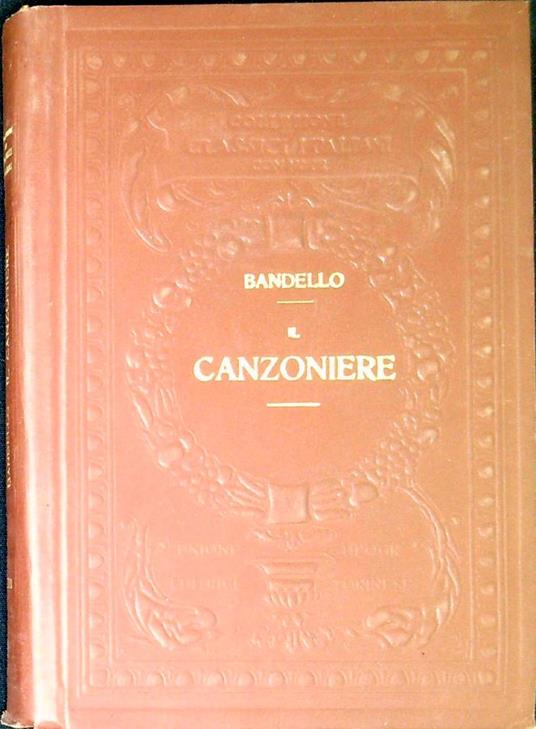 Il Canzoniere - Matteo Bandello - copertina