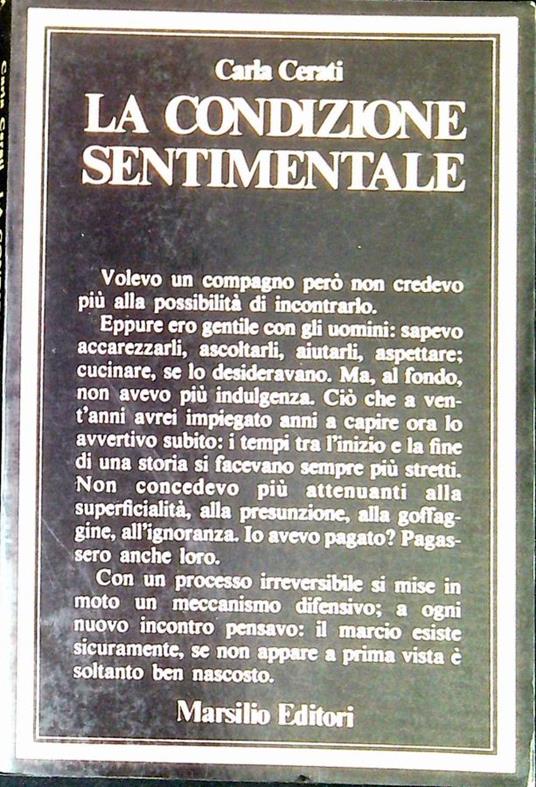 La condizione sentimentale - Carla Cerati - copertina