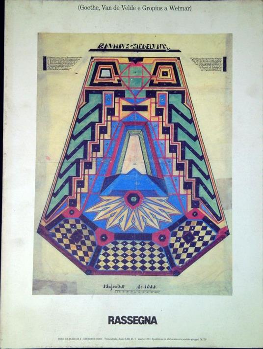 Rassegna 45 Goethe, Van de Velde e Gropius a Weimar - copertina