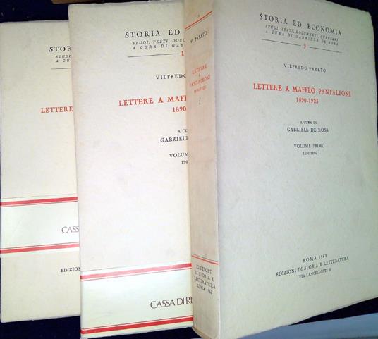 Lettere a Maffeo Pantaleoni : 1890-1923 - Vilfredo Pareto - copertina