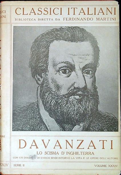 Lo scisma d'Inghilterra - Bernardo Davanzati - copertina