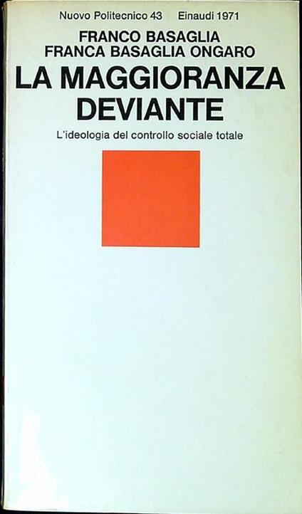 La maggioranza deviante - Franco Basaglia - copertina
