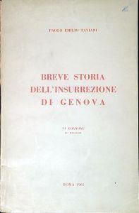 Breve storia dell'insurrezione di Genova - Paolo Taviani - copertina