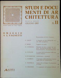 Omaggio a L. Vagnetti Studi e documenti di architettura n.11 Giugno 1983 - copertina