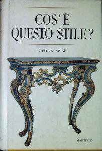 Cos'è questo stile? - Nietta Aprà - copertina
