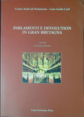 Parlamenti e devolution in Gran Bretagna - copertina