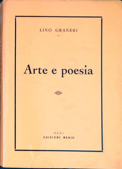Arte e poesia - Lino Graneri - copertina