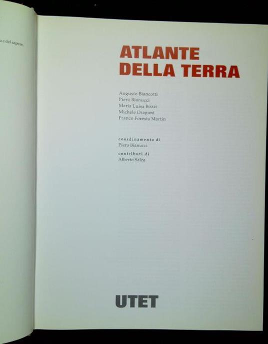 Atlante della terra - copertina