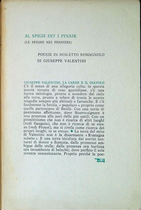 Al spigh int i pinsir : poesie in dialetto romagnolo - Giuseppe Valentini - copertina