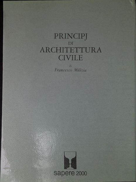 Principj di architettura civile - Francesco Milizia - copertina