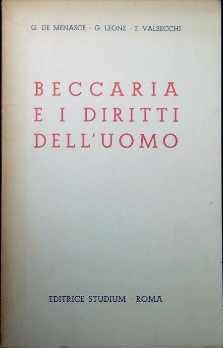 Beccaria e i diritti dell'uomo - copertina
