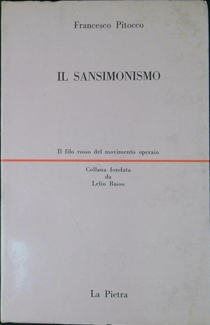 Il sansimonismo - Francesco Pitocco - copertina