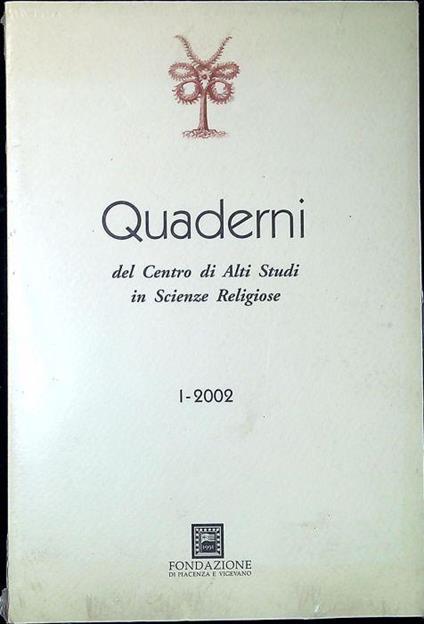 Quaderni del Centro di alti studi in scienze religiose 1-2002 - copertina