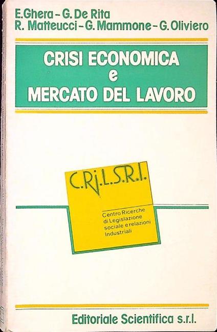 Crisi economica e mercato del lavoro - copertina