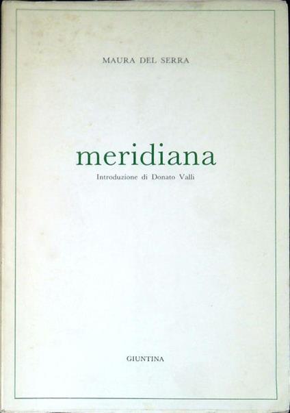 Meridiana - Maura Del Serra - copertina