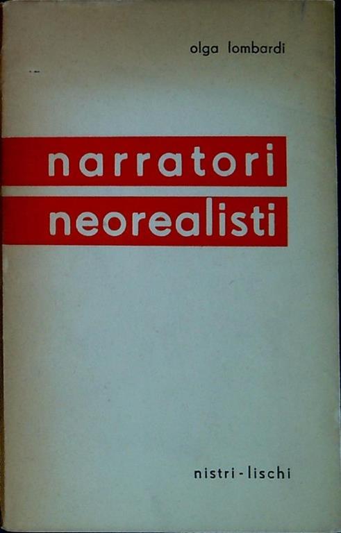Narratori neorealisti - Olga Lombardi - copertina