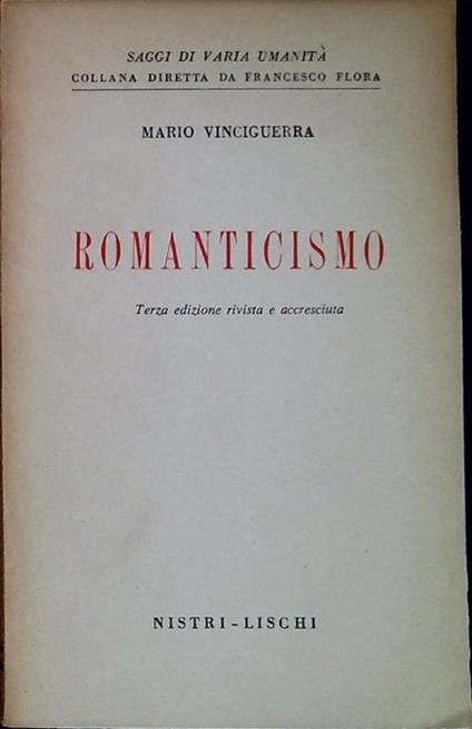 Romanticismo - Mario Vinciguerra - copertina