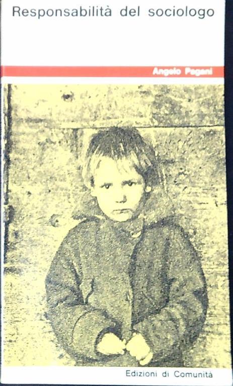 Responsabilità del sociologo - Angelo Pagani - copertina
