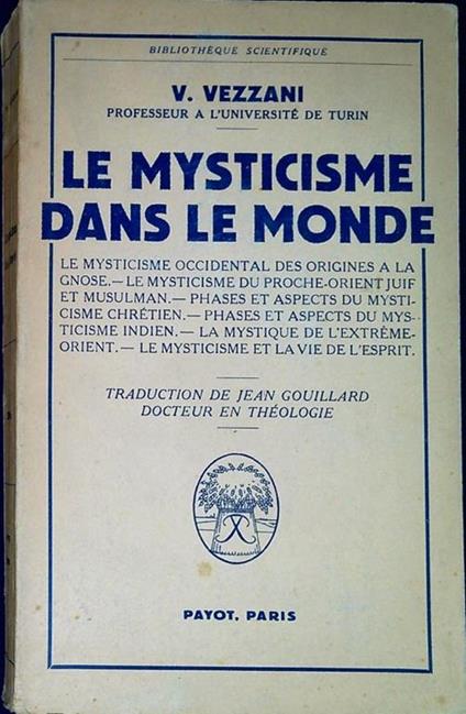 Le mysticisme dans le monde - Vittorino Vezzani - copertina