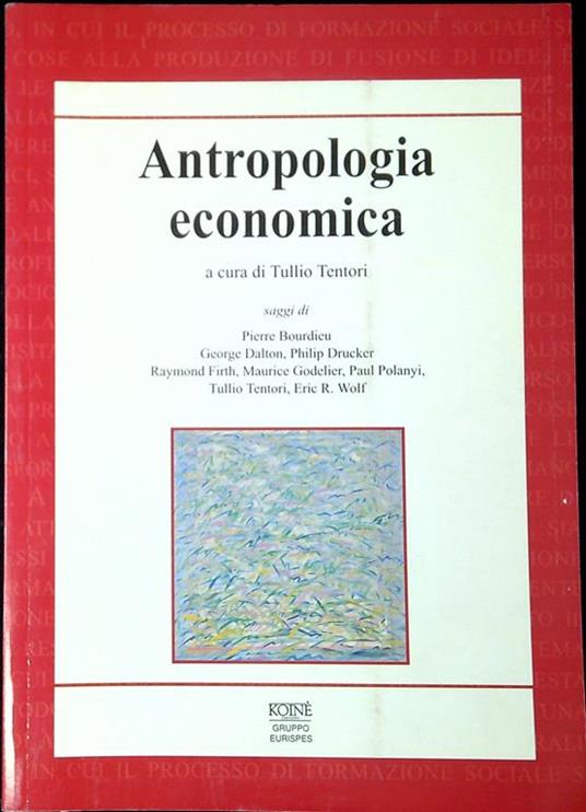 Antropologia economica - copertina