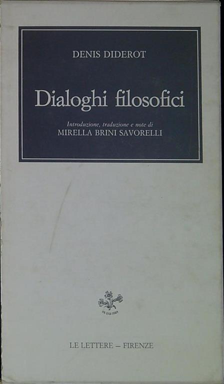 Dialoghi filosofici - Denis Diderot - copertina