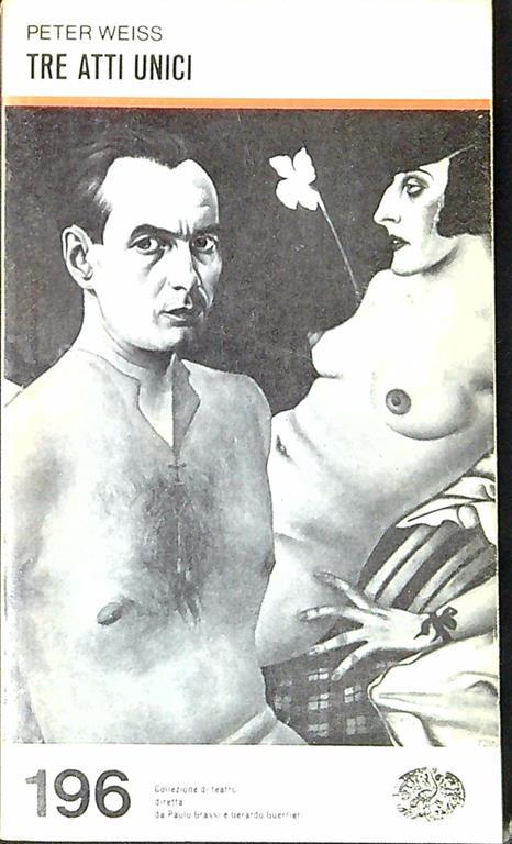 tre atti unici - Peter Weiss - copertina