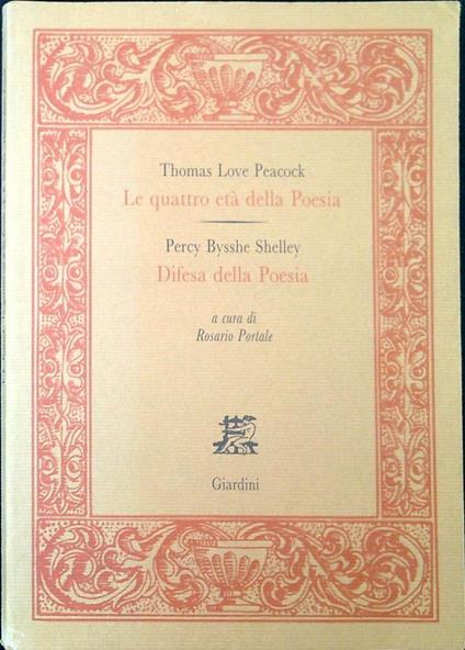 Le quattro età della poesia / Difesa della poesia - copertina