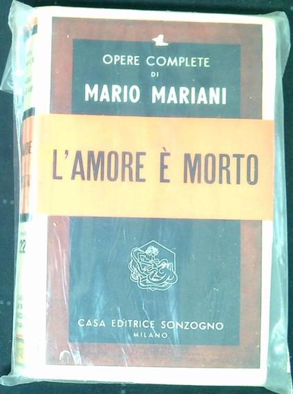L' amore è morto - Mario Mariani - copertina