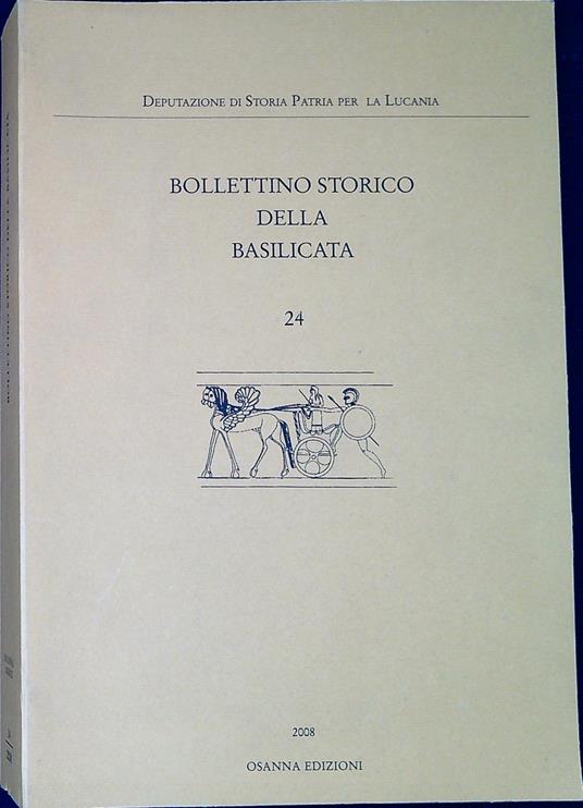 Bollettino storico della Basilicata Nuova serie n.24 2008 - copertina