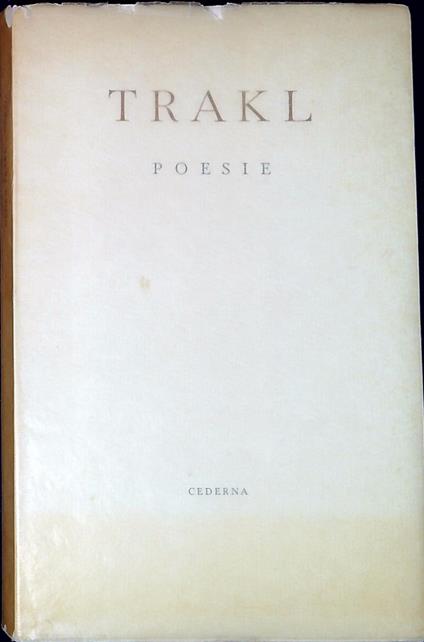 Poesie - Georg Trakl - copertina