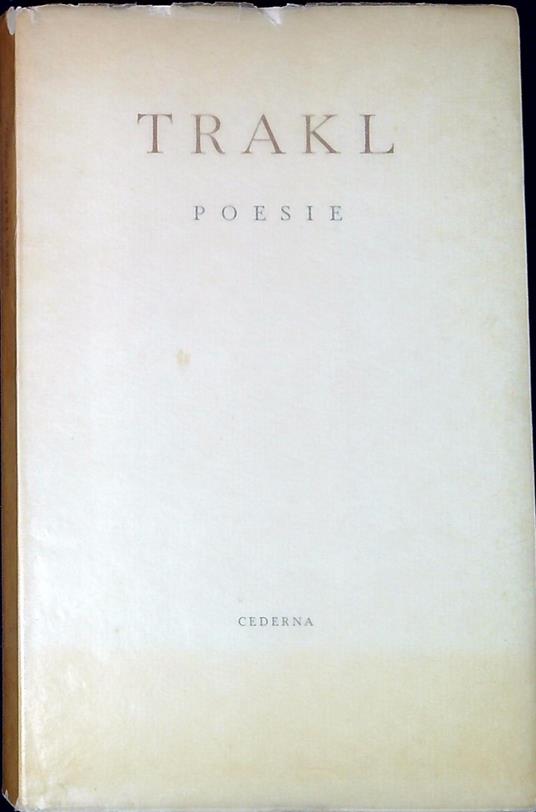 Poesie - Georg Trakl - copertina