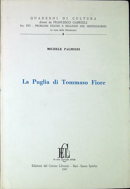 La Puglia di Tommaso Fiore - Palmieri - copertina