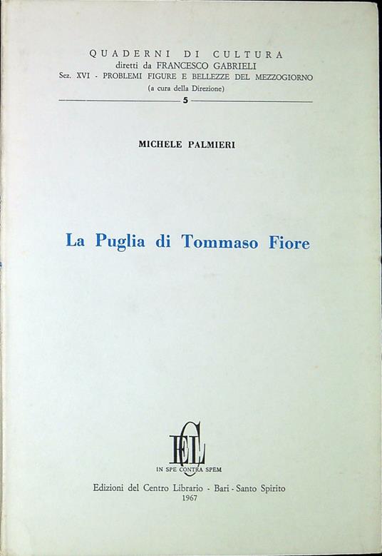 La Puglia di Tommaso Fiore - Palmieri - copertina