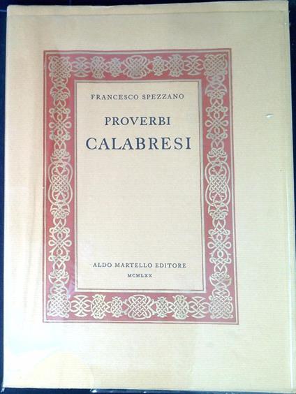 Proverbi calabresi - Francesco Spezzano - copertina