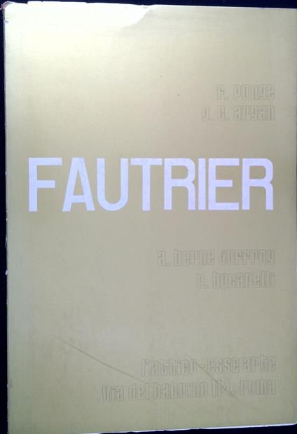Fautrier - Francis Ponge - copertina