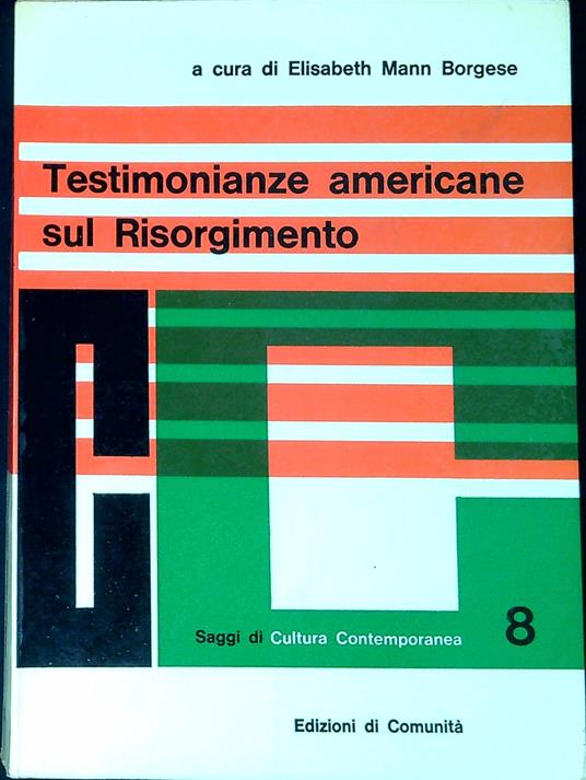 Testimonianze americane sul Risorgimento - copertina