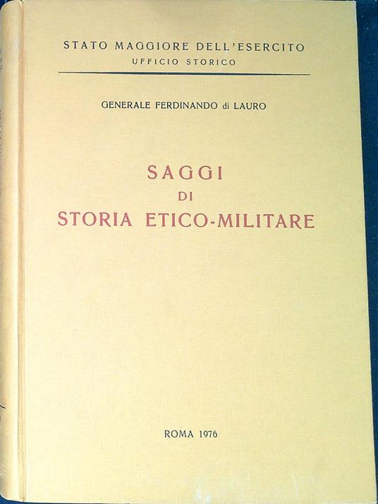 Saggi di storia etico-militare - copertina