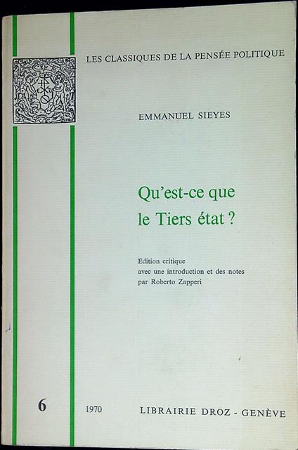 Qu'est-ce que le tiers Ã©tat? - copertina