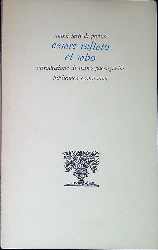 El sabo - Cesare Ruffato - copertina