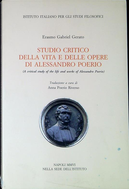 Studio critico della vita e delle opere di Alessandro Poerio - copertina