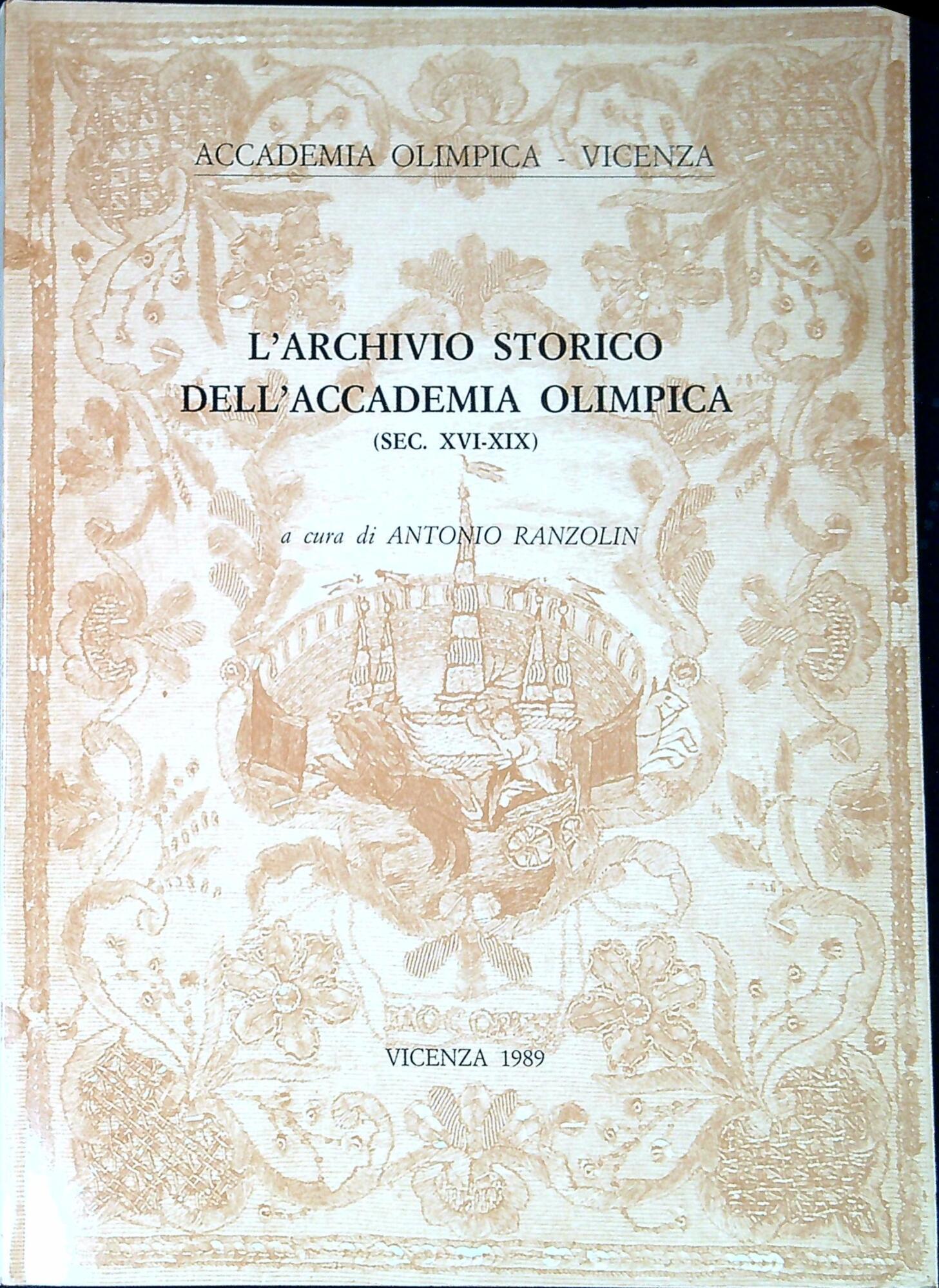 L' archivio storico dell'Accademia Olimpica conservato presso la Biblioteca Civica Bertoliana