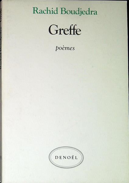 Greffe : poemes - copertina