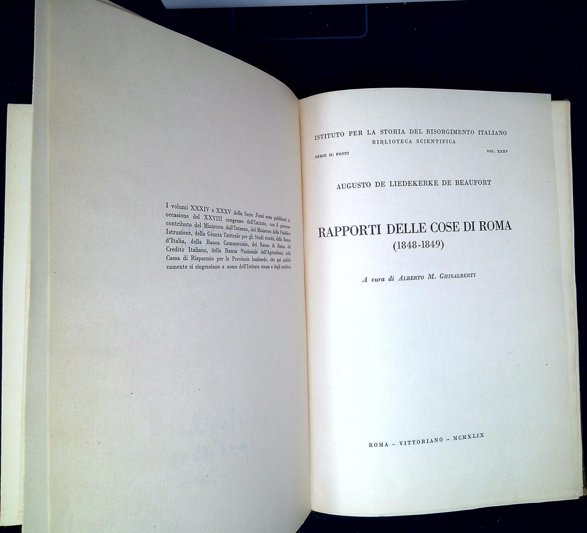 Rapporti delle cose di Roma (1848-1849)