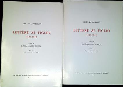 Lettere al figlio, 1829-1862 - copertina