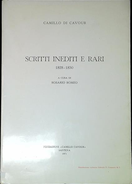 Scritti inediti e rari, 1828-1850 - copertina
