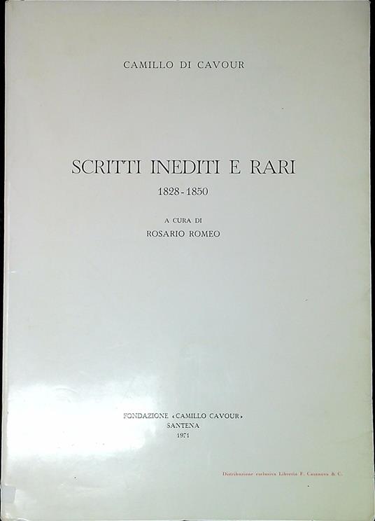 Scritti inediti e rari, 1828-1850 - copertina