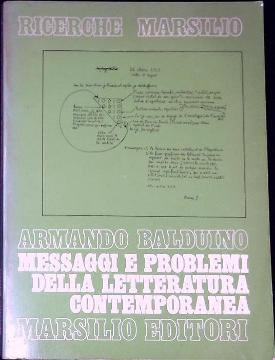 Messaggi e problemi della letteratura contemporanea - Armando Balduino - copertina