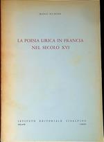 La poesia lirica in Francia nel secolo XVI