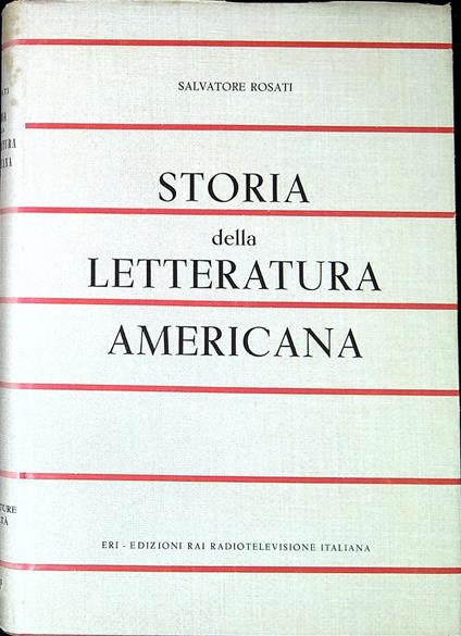 Storia della letteratura americana - Salvatore Rosati - copertina