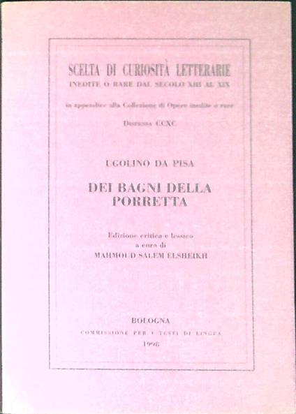 Dei bagni della Porretta - copertina